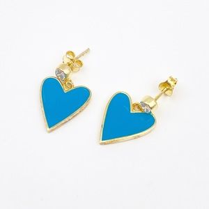 Enamel Heart Earrings
